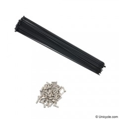 Spokes - 256mm, 14Gauge, Black Spokes